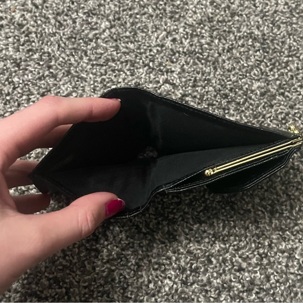 Black Eel Skin Wallet With Coin Pouch - Picture 5 of 6